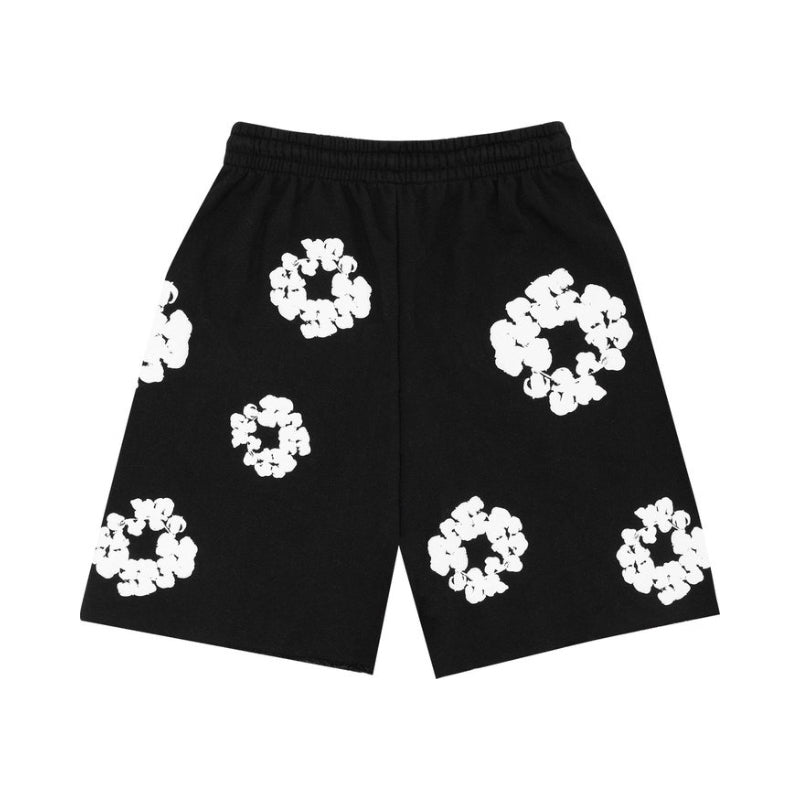Shorts The Cotton Wreath Black  | Denim Tears