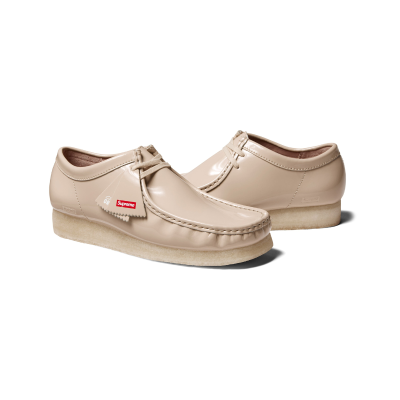 Low-top Patent Cream | Supreme x Clarks Wallabee