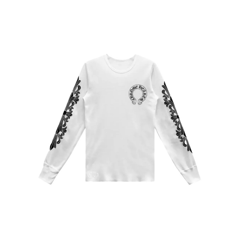 Longsleeve Horseshoe Thermal White | Chrome Hearts