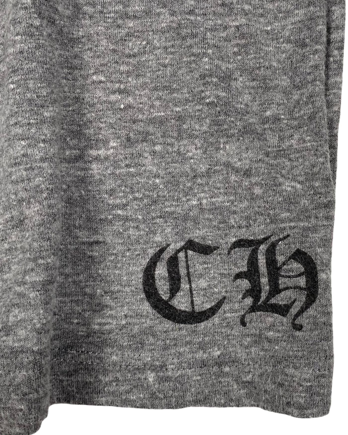 T-shirt gris col V avec logo étoiles | Chrome Hearts