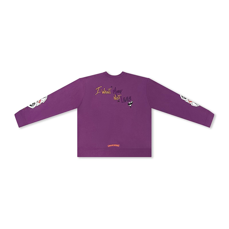 Crewneck Matty Boy I Want More Not Less Purple | Chrome Hearts