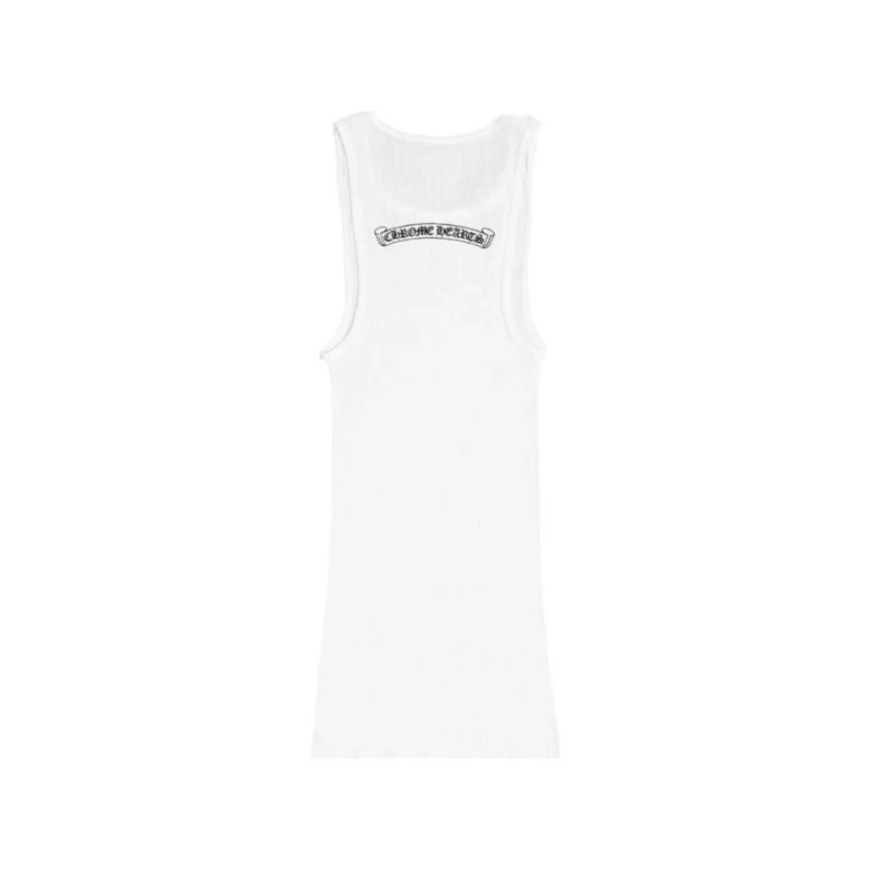 Tank Top Scroll Logo White | Chrome Hearts