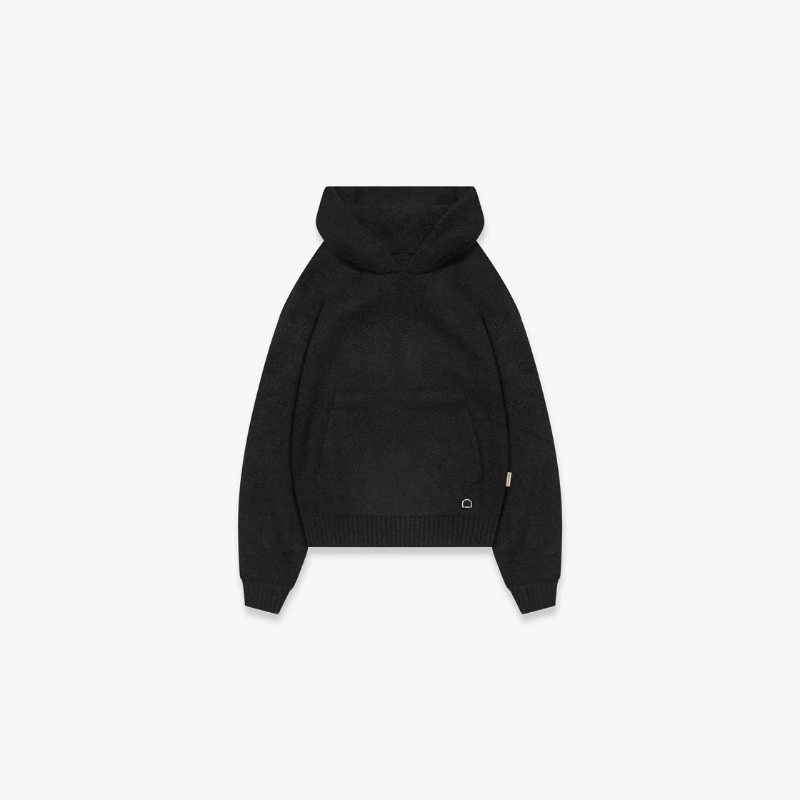 Hoodie Iris Knit Black | Reternity