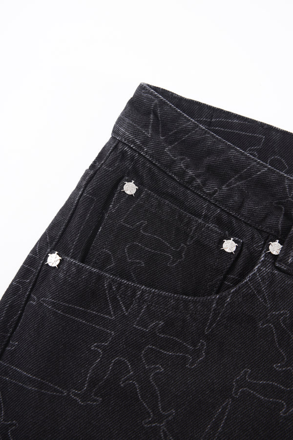 Jeans Monogram Denim | Unknown