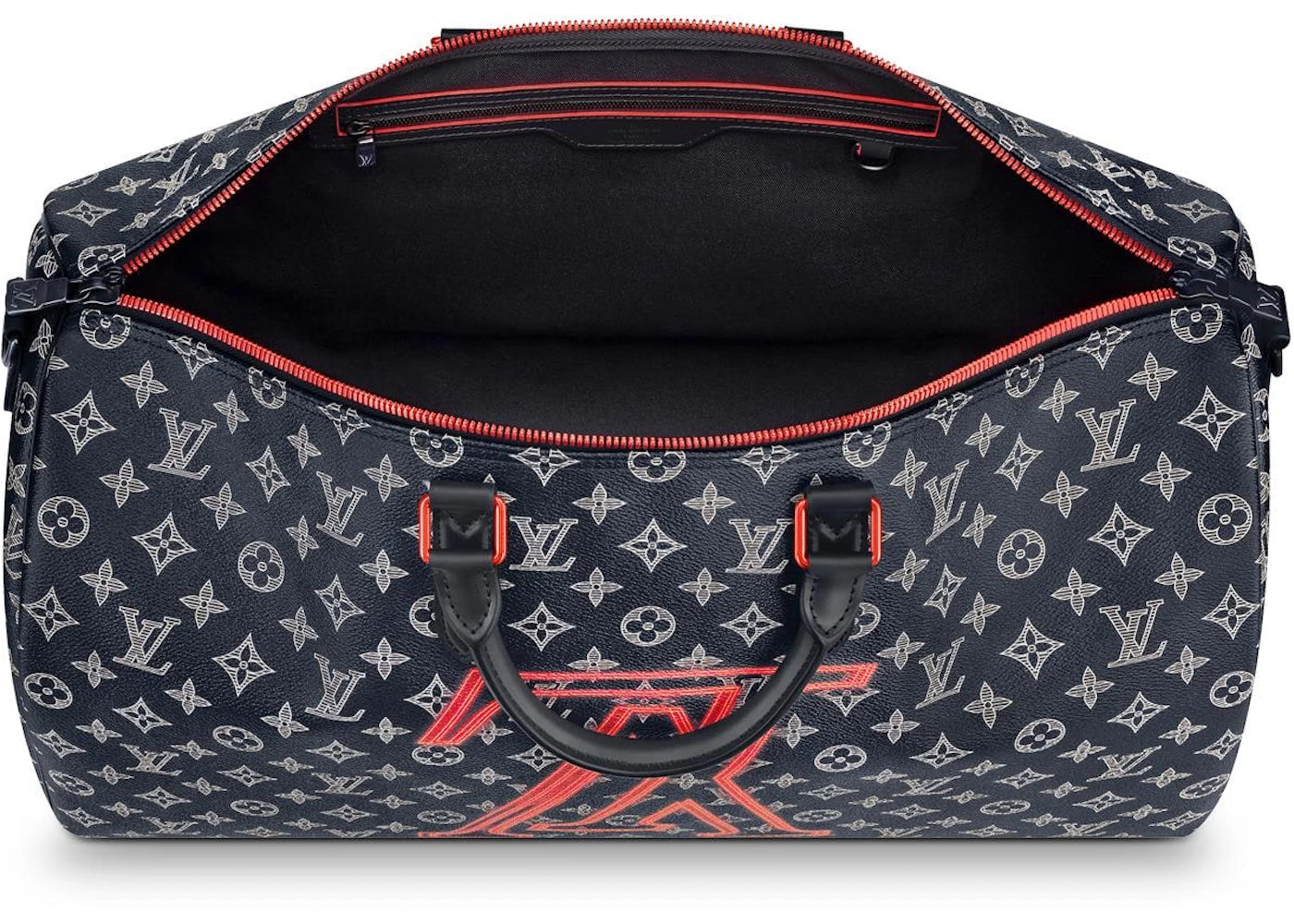 Duffle Bag Keepall 50 Bandouliere Monogram Upside Down Ink Navy | Louis Vuitton