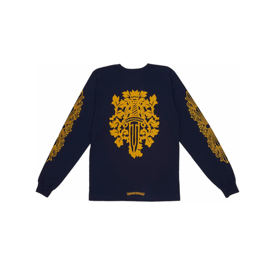 Longsleeve Navy Orange Dagger | Chrome Hearts