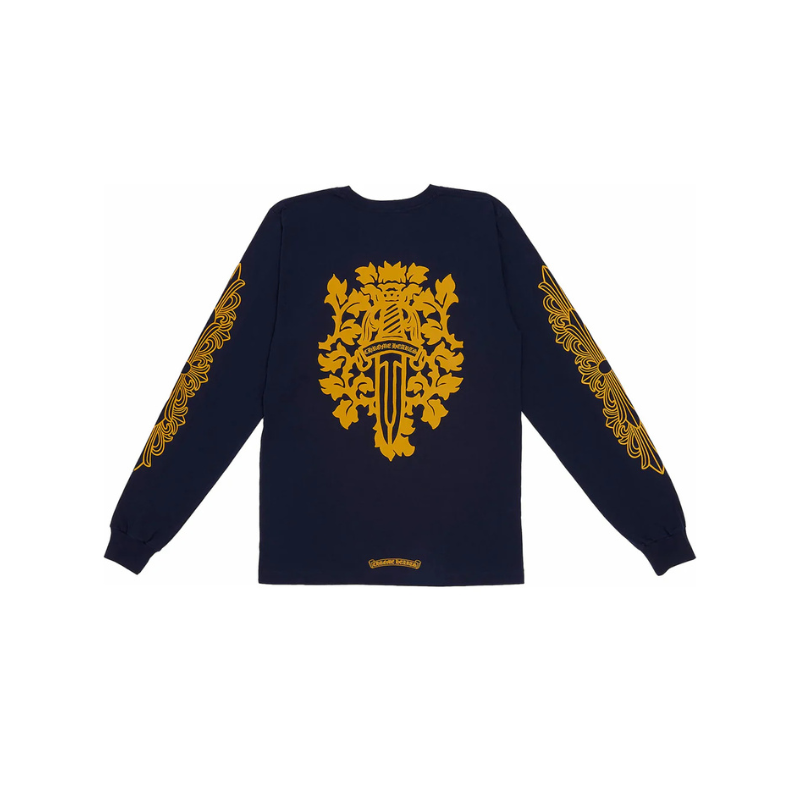 Longsleeve Navy Orange Dagger | Chrome Hearts