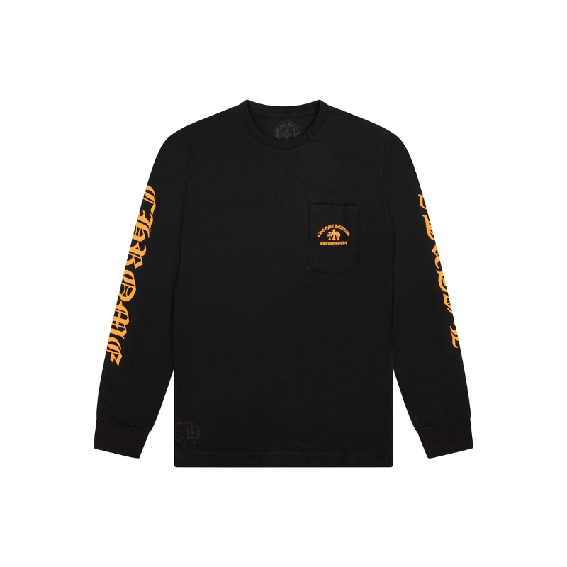 Longsleeve Triple Cross Black Orange | Chrome Hearts – Maison Guava
