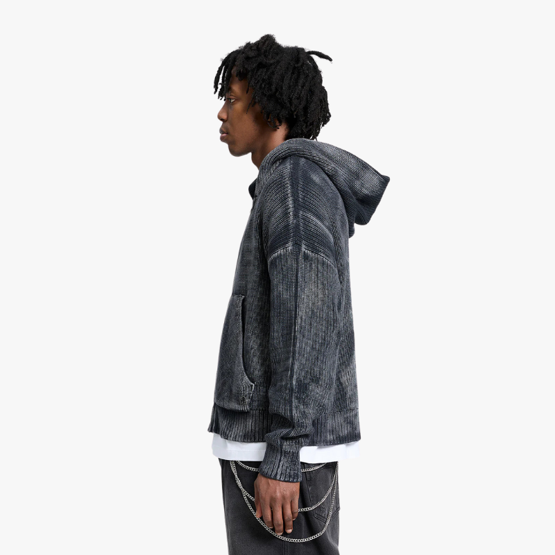 Zip Hoodie Acid Black | Reternity