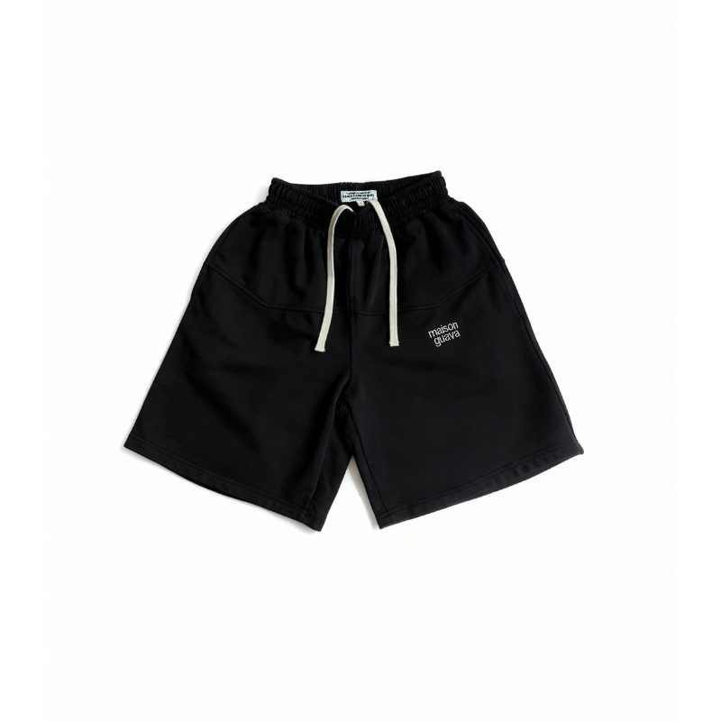 Shorts Double Stitched Black | Maison Guava