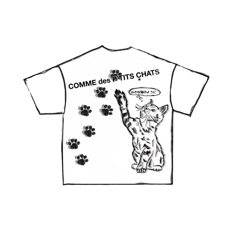 T-shirt CDPC White | COMME des P'TITS CHATS