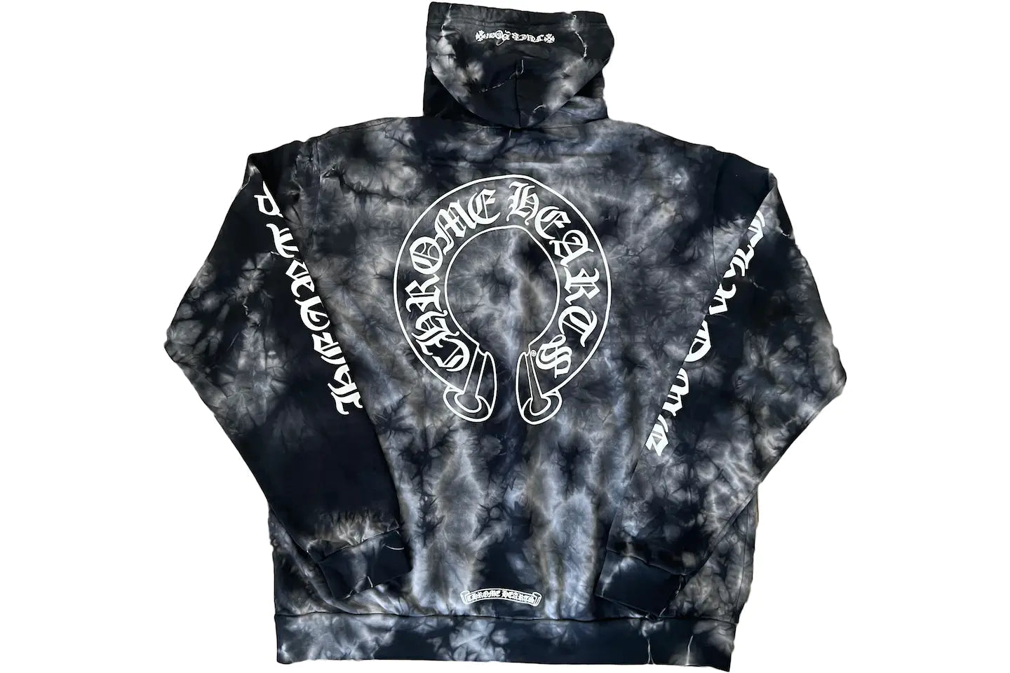 Hoodie Horseshoe Tie Dye 'Blue/Grey' | Chrome Hearts