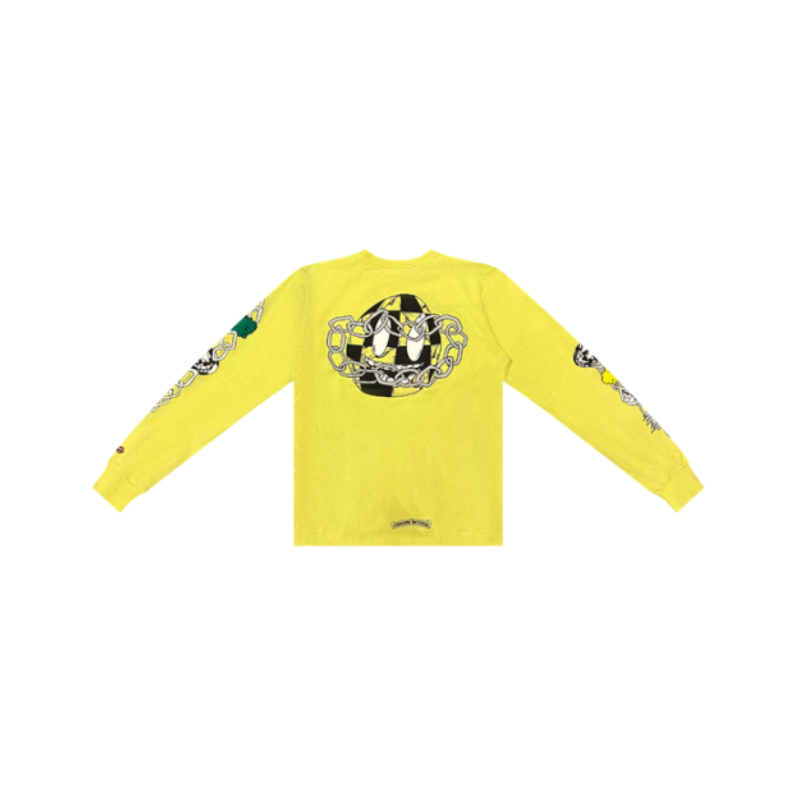 T-shirt à manches longues vert citron Link | Chrome Hearts x Matty Boy