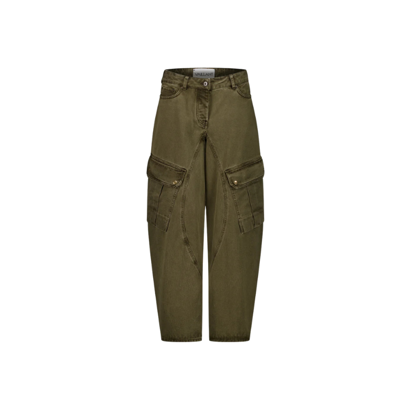Denim Pants Balloon Cut Khaki | Vaillant Studio