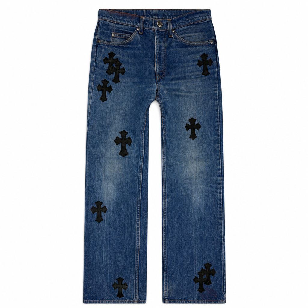 Jeans Cross Patch Levi's 517 Light Blue Levi's | Chrome Hearts, Hype clothes