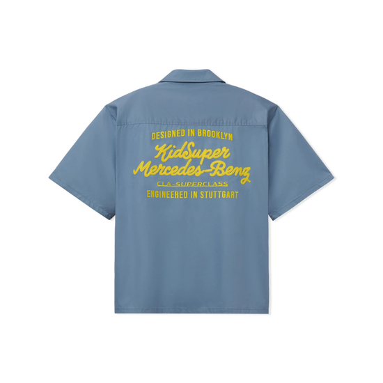 Shirt Cropped Work Blue | KidSuper x Mercedes Benz