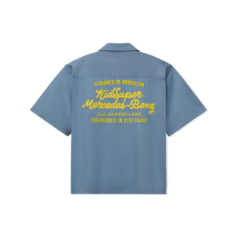 Shirt Cropped Work Blue | KidSuper x Mercedes Benz