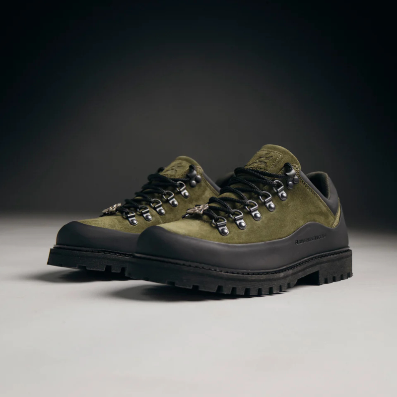 Low-top Booted Goat Khaki | Flower Instincts