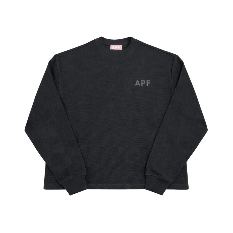 Longsleeve Thermal Puff Print Black | APF