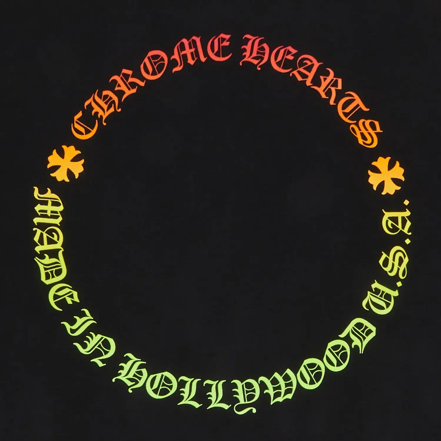 T-shirt Gradient Logo 'Black/Multicolor' | Chrome Hearts