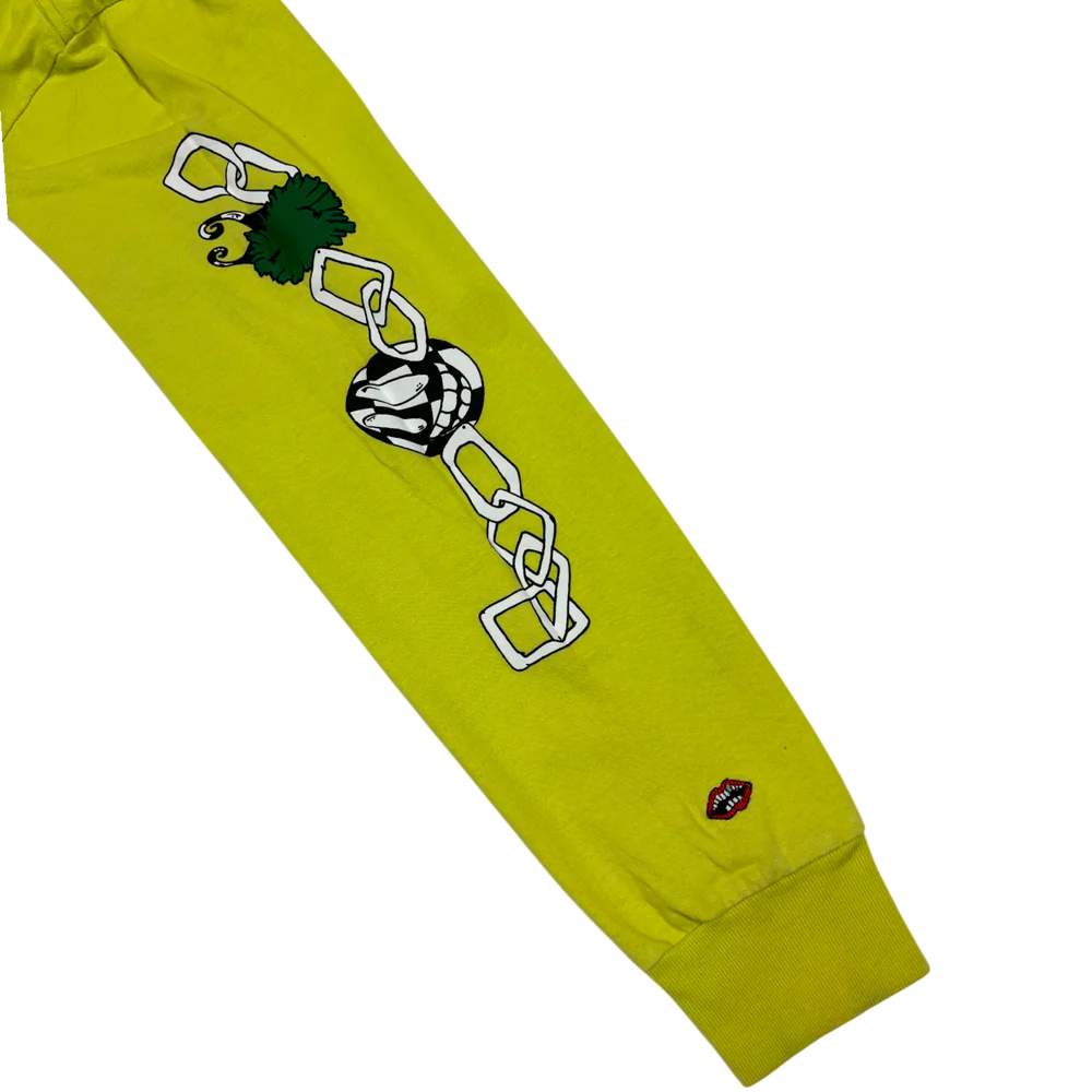 T-shirt à manches longues vert citron Link | Chrome Hearts x Matty Boy