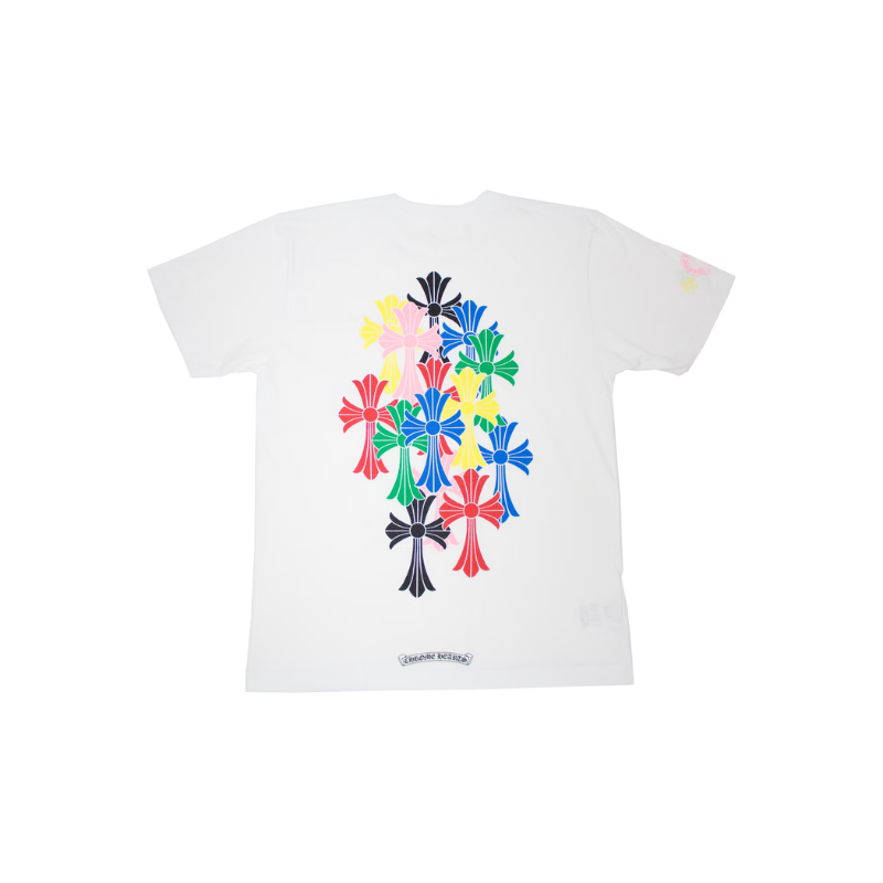 T-shirt Croix Multicolore Blanc | Chrome Hearts