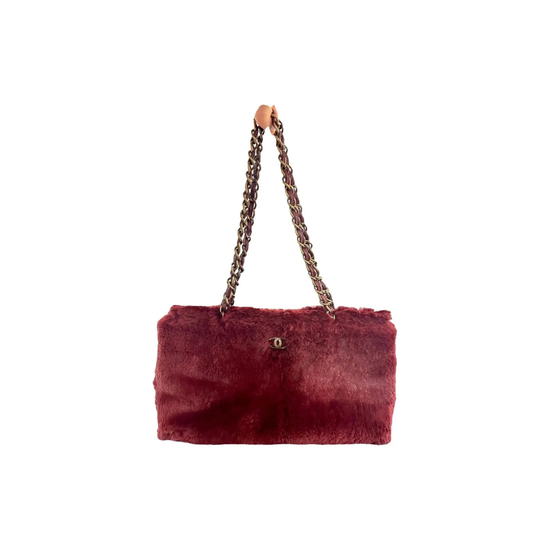 Shoulder bag Velour Bordeaux | Chanel