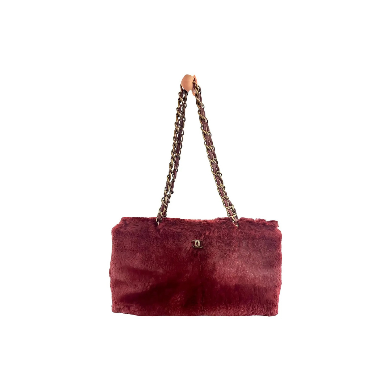 Shoulder bag Velour Bordeaux | Chanel
