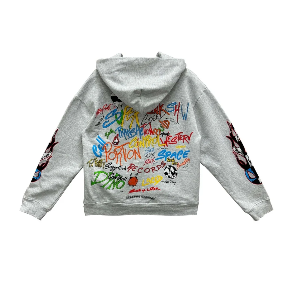 Hoodie Flame Floral Matty Boy | Chrome Hearts