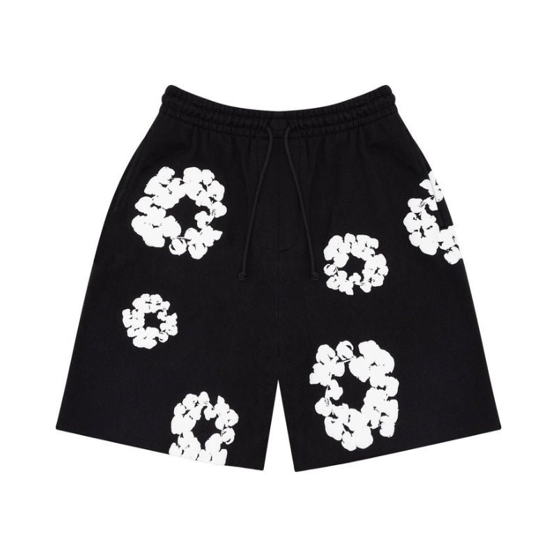Shorts The Cotton Wreath Black  | Denim Tears