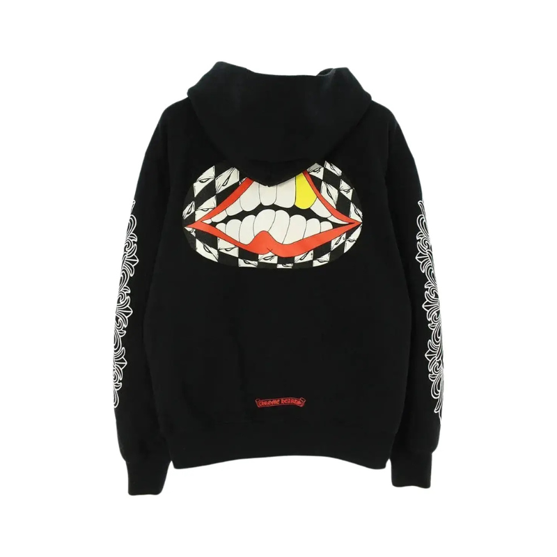Hoodie Black Flower Chomper | Chrome Hearts