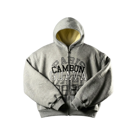 Zip Hoodie University Grey | Maison Guava