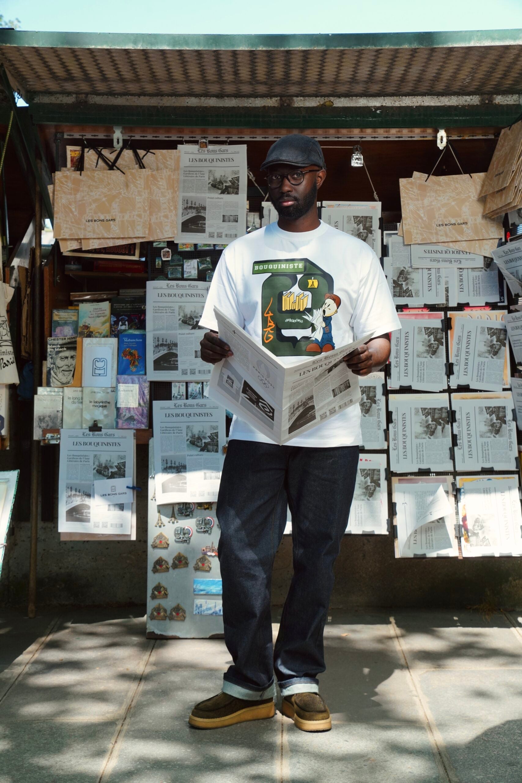 T-shirt Bouquinistes Blanc | Les Bons Gars