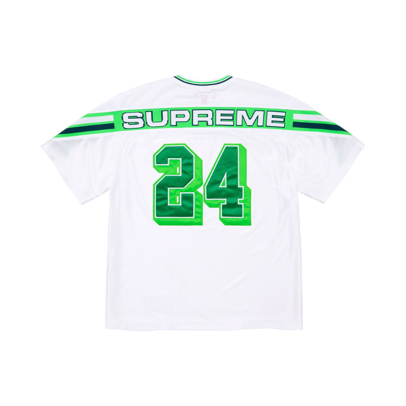 T-shirt Football Jersey White Green | Supreme