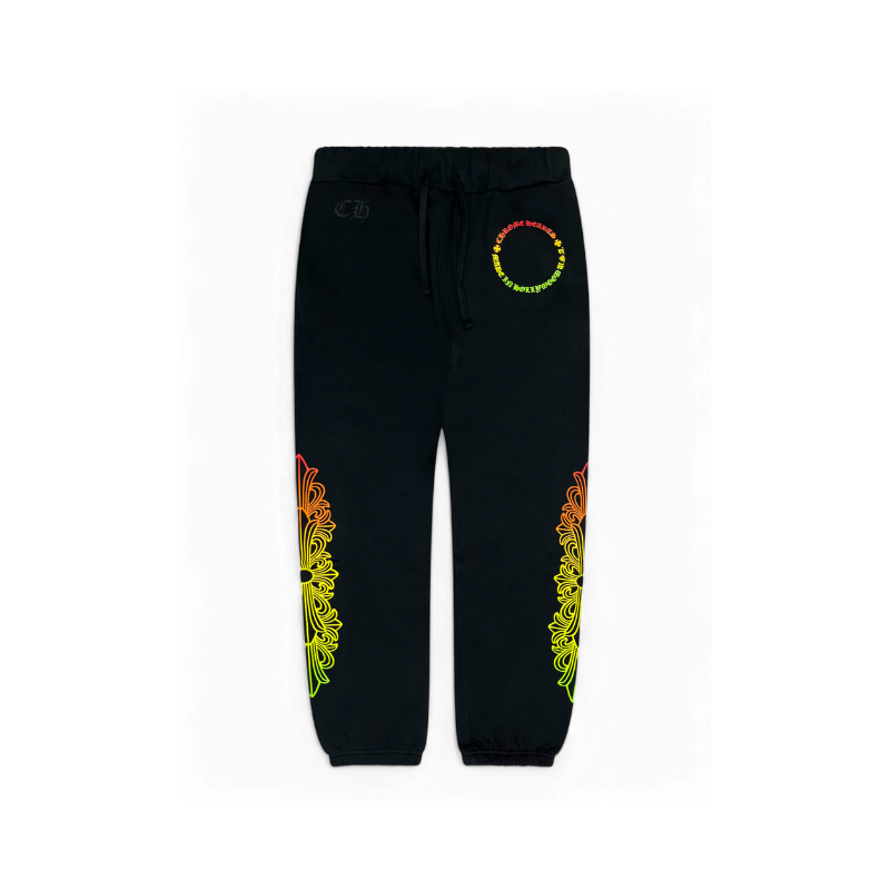 Jogging dégradé multicolore avec logo noir | Chrome Hearts