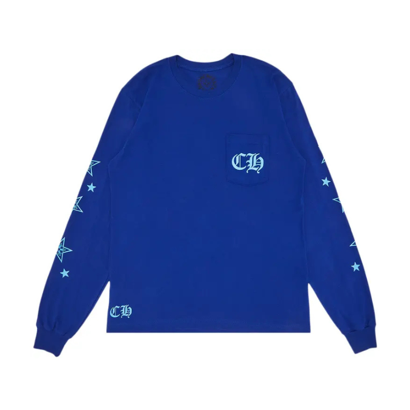 Longsleeve Blue Star | Chrome Hearts — Hype clothes — view 2