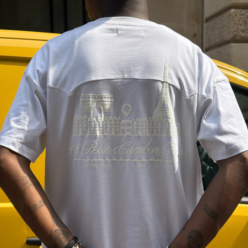 T-shirt Double Stitched White | Maison Guava