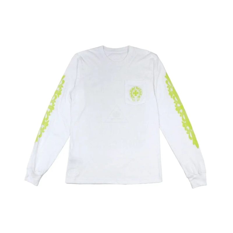 Tableau d'acuité visuelle à manches longues, citron vert et blanc | Chrome Hearts