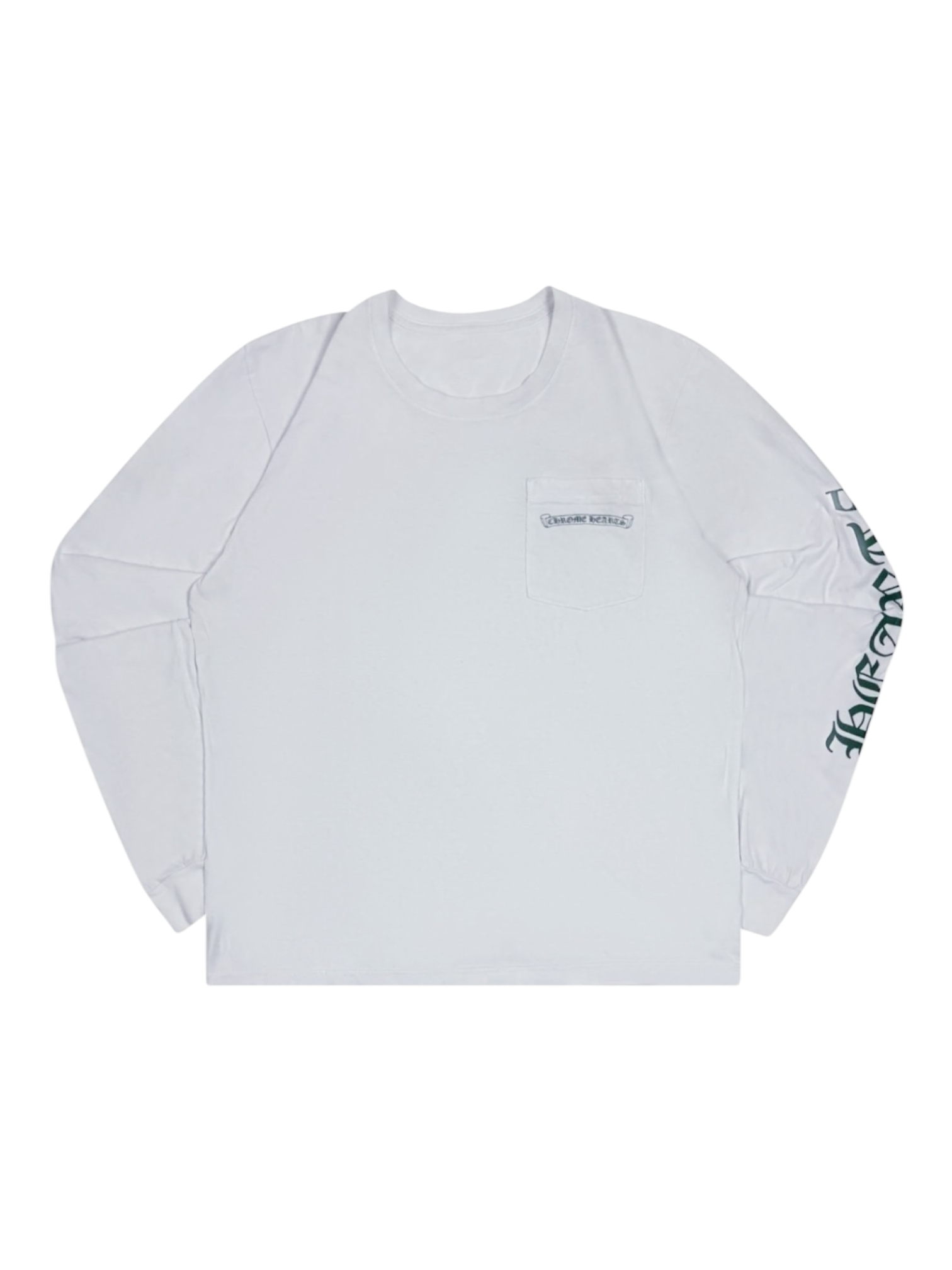 Longsleeve White Green Cemetery Cross White | Chrome Hearts
