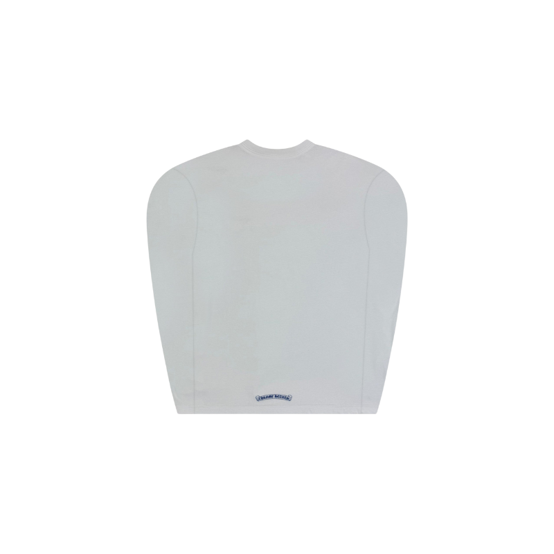 Longsleeve 1988 White Blue Neck Logo | Chrome Hearts