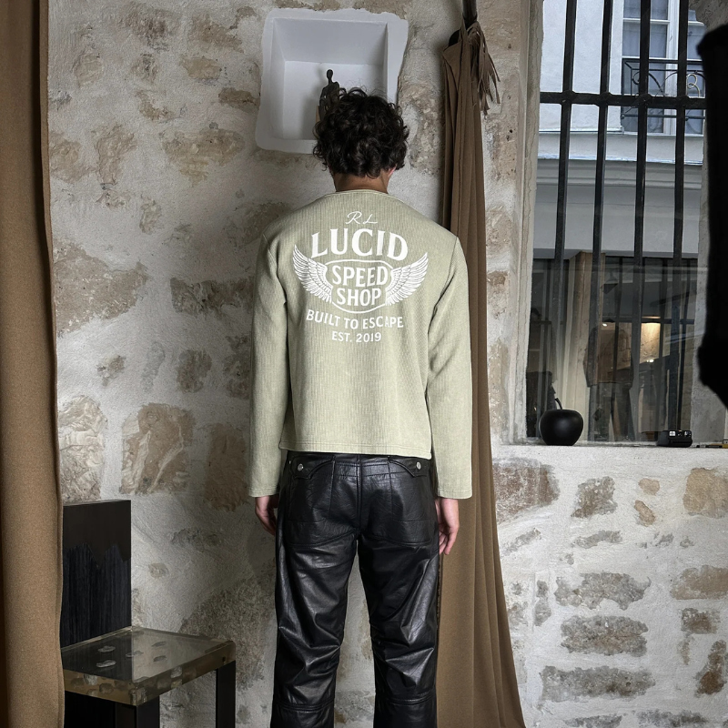 Longsleeve Thermal Speed Shop Fadded Green | Reveur Lucide