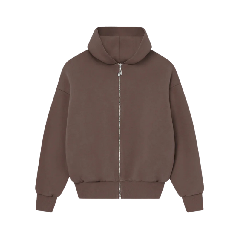 Sweat à capuche zippé November Brown | Perplex