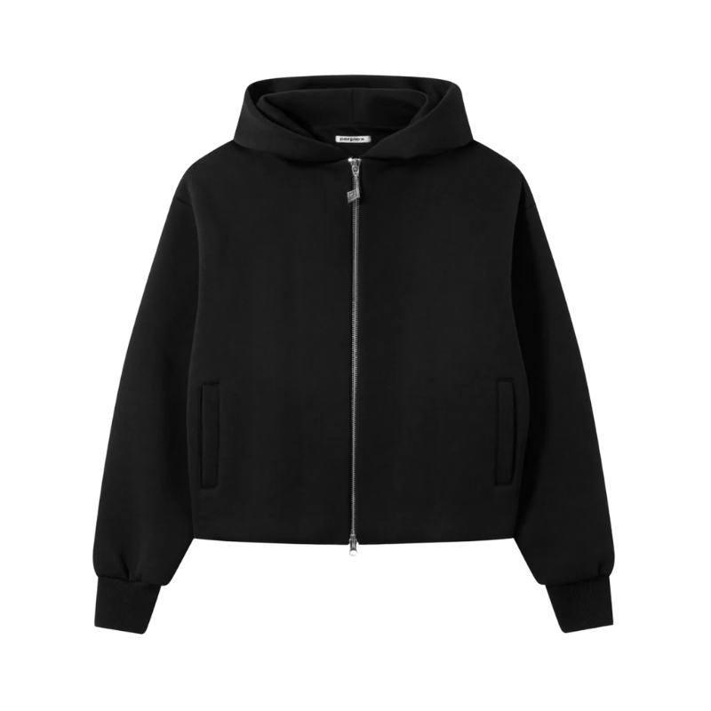 Two Way Zip Hoodie Black 2.0 | Perplex