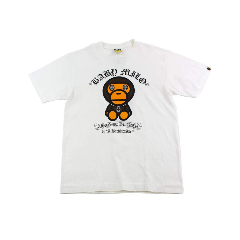 T-shirt Baby Milo White | Bape x Chrome Hearts – Maison Guava