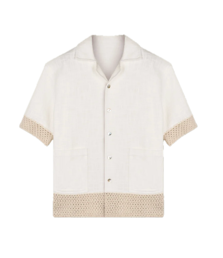 Shirt Lin Empiecement Maille | Caleb