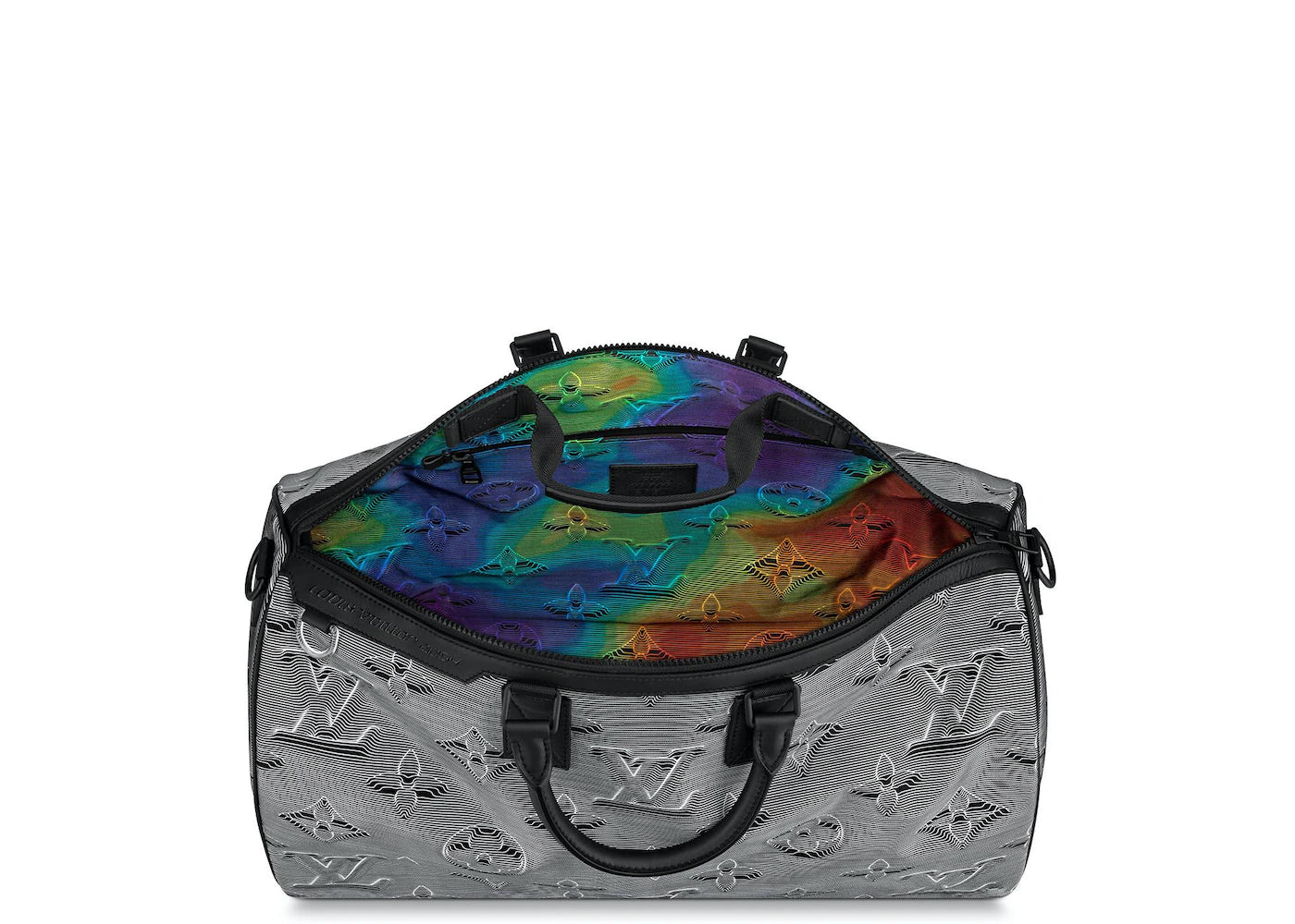 Keepall 50 Reversible Bandouliere Monogram 3D Rainbow/Gray/Black | Louis Vuitton