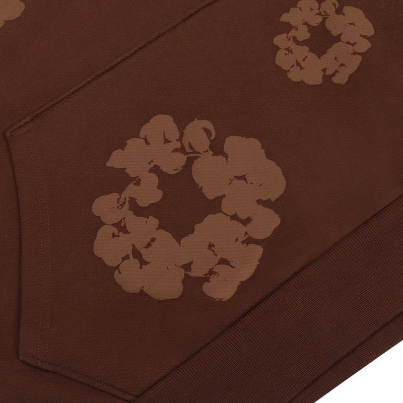 Hoodie Mono Cotton Wreath Brown | Denim Tears