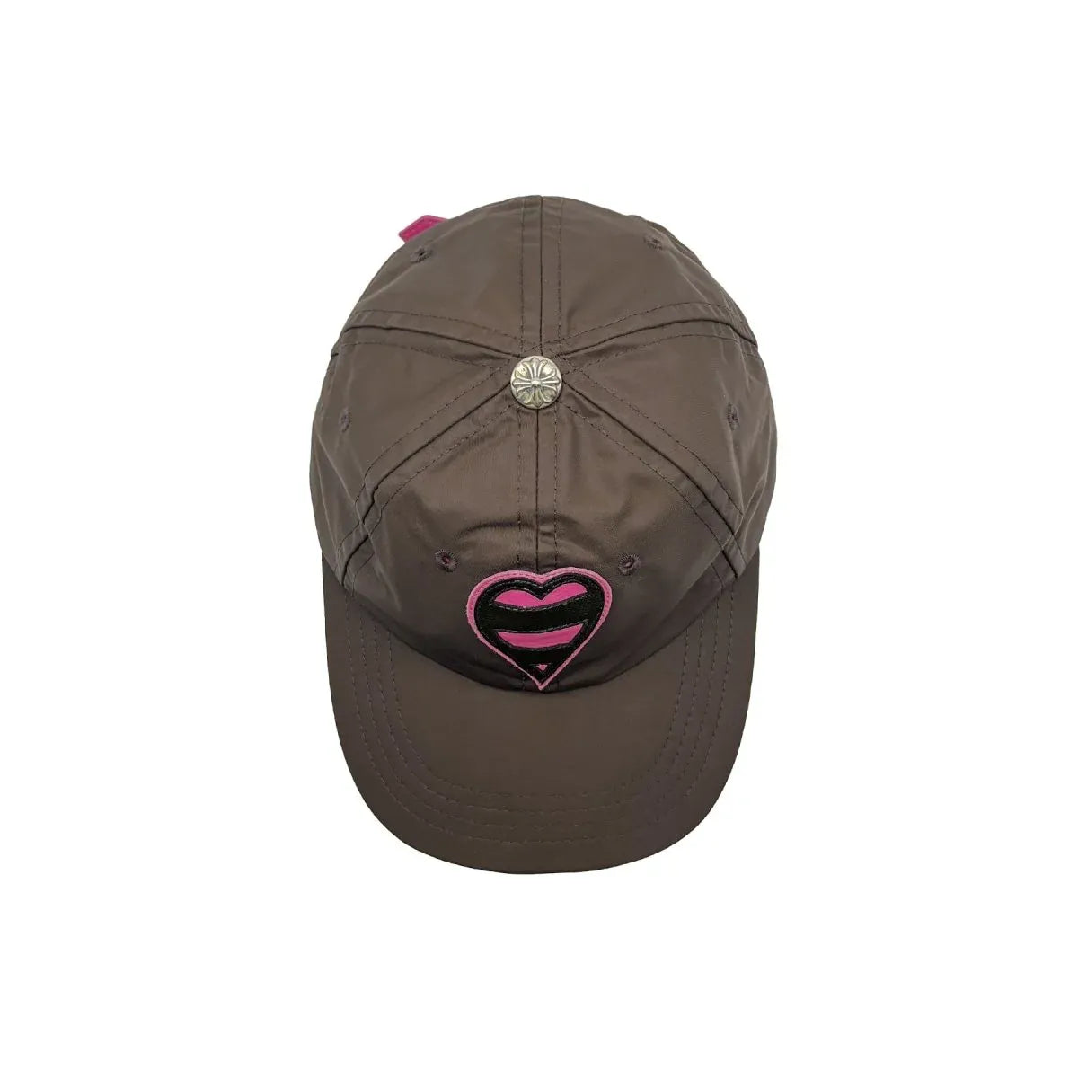 Cap Love Silver Button Brown | Chrome Hearts