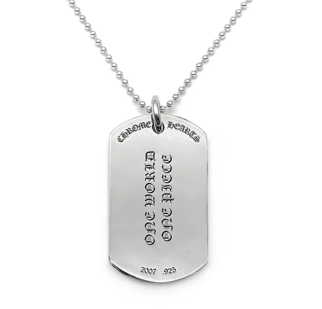 Pendant Silver Fleur Large Dog Tag | Chrome Hearts, view 3