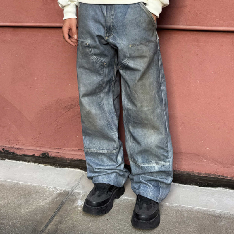 Denim Pants Blue Trompe-L'Oeil "Illusion" | Garment Workshop